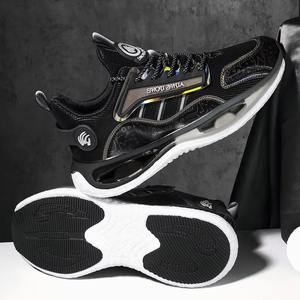 Chaussures de course unisexes de haute qualité avec logo personnalisé, tige polyvalente, semelle intermédiaire élastique en popcorn, confort optimal pour hommes - Product Image 5