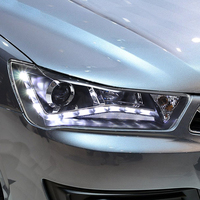 Nouvel ensemble de phares de voiture en gros pour Citroën C-Quatre 2012-2016, avec lentille de feux de jour LED modifiée et retrofit xénon