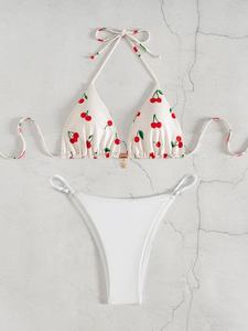 2026 Beach Ladies Two Piece String <strong>Bikini</strong> Set <strong>Mikro</strong> Triangle for Women Sexy Suit Brazilian Custom logo Floral Swimwear Supplier - Product Image 5