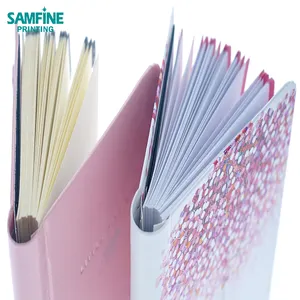 Stationery Print On Demand Custom Conceal Wire-O Bound Hot Foil Stamping Embossed Pocket Notebook Journal Book Printing