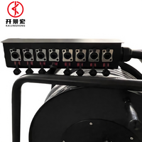 Câble Ethernet Cat6 multicanal avec tambour, câble de raccordement LAN RJ45 4/8 canaux, câble d'extension audio, 30 m, 50 m