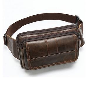 Riñonera Unisex de Cuero Genuino Estilo Vintage con Cierre de Cremallera, Bolsa Impermeable para Hombre y Mujer - Product Image 2