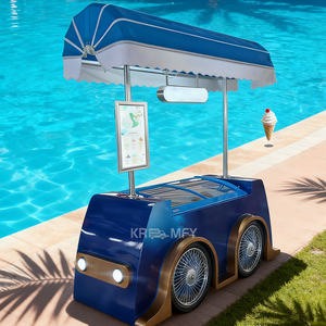 Chariot de gelato mobile 2025 Miles 4 saveurs, chariot de crème glacée avec congélateur - Product Image 4