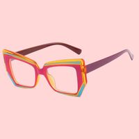 Lunettes unisexes anti-lumière bleue œil de chat irrégulier, monture optique pleine bordure avant-gardiste et personnalisée