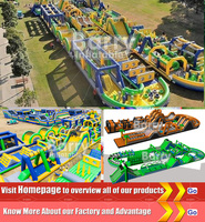 Extérieur Intérieur Wipeout Monstre Enfants Obstacle Course Équipement Gonflable Videur Thème Parc Blow Up Obstacles Course Adulte Jeu