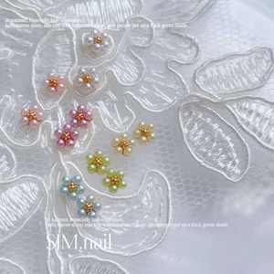 Adornos de <span class=keywords><strong>Uñas</strong></span> 3D en Colores <span class=keywords><strong>Pastel</strong></span>, Mini Perlas y Flores para Decoración de <span class=keywords><strong>Uñas</strong></span> - Product Image 3