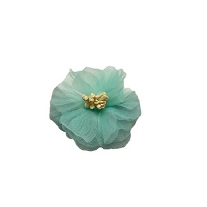 Flores de tul hechas a mano en 3D estilo coreano de 10 cm, accesorios para el cabello, sombreros, zapatos, decoraciones de ropa, uso diario - Product Image 5