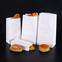 Sacs de boulangerie personnalisés SOS, emballages alimentaires durables, sacs en papier kraft blanc