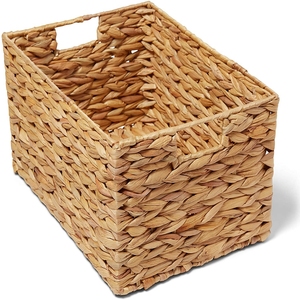 Best Choice for You Set of 03 Multifunctional <b>Water</b> <b>Hyacinth</b> <b>Storage</b> <b>Baskets</b> Sustainable Rectangle Tray with Colorful Style - Product Image 2