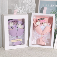 Nouveau Bouquet de Roses Miniatures Dégradées en Savon Artificiel – Cadeau Idéal Fête des Mères et Saint-Valentin 2026