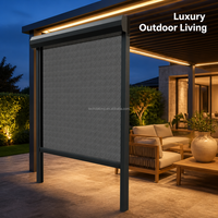 Persianas Enrollables Motorizadas Manuales para Ventanas, Persianas Enrollables para Exteriores, Impermeables, Resistentes al Viento, con Protección Solar, para Patio
