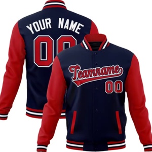 เสื้อแจ็คเก็ตเบสบอลแบบ Letterman  แบบยูนิเซ็กซ์ ราคาประหยัด  ผ้าคอตตอนผสม  ทรงวินเทอร์  ทันสมัย  ตกแต่งด้วยการเย็บแบบลำลอง - Product Image 3