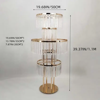 Centres de Table et Décorations de Mariage Supports Floraux en Métal, Présentoir de Fond, Socle Haut pour Lustre, Pendentif en Acrylique