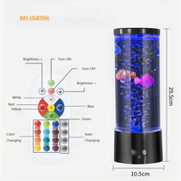 Poisson bulle étincelant USB charge LED veilleuse couleur changeante poisson en plastique artificiel lampe à bulles lampe de poisson d'aquarium