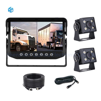 7 pouces AHD voiture moniteur étanche IP68 CCTV affichage 2 canaux écran partagé pour voitures camions pelles caméra de recul caractéristique