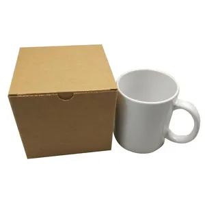 定制11盎司15盎司升华陶瓷咖啡杯纸板纸包装运输泡沫邮筒杯运输礼品盒