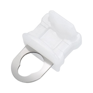 Clip de positionnement de fenêtre en plastique avec anneau métallique pour accessoires de rail de rideau - Product Image 1
