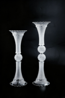 Porte-bougie transparent moderne de qualité supérieure pour centre de table, idéal pour événements, fêtes et mariages