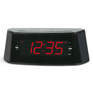 Reloj Despertador Digital Recargable USB con Pantalla LED Roja de 1.8 Pulgadas, Radio FM con Altavoz, Clásico - Product Image 1