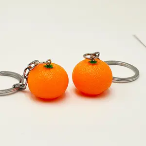 Giocattoli pubblicitari regali produttori fornitura diretta arancione portachiavi palla Stress portachiavi nuova sfera di pressione