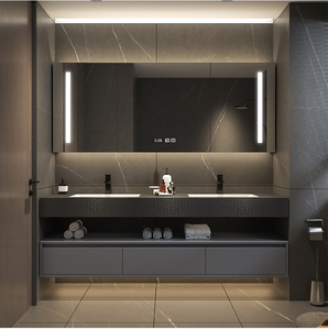 New smart hot-bent integrated basin bathroom cabinet bathroom sink washbasin washstand bathroom cabinet combination - Product Image 3