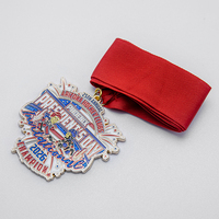 Médaille commémorative en métal émaillé avec paillettes, fabrication sur mesure à Kunshan, Chine