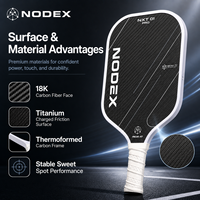 Raquette de pickleball NODEX 18K en fibre de carbone thermoformée, raquette de pickleball professionnelle, vente en gros