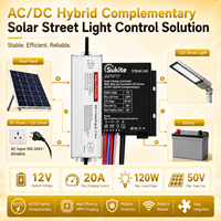 Contrôleur de charge solaire AC/DC fiable Sukite avec MPPT AC-12120-2.4G 12V 120W 20A pour éclairage public à énergie solaire avec capteur