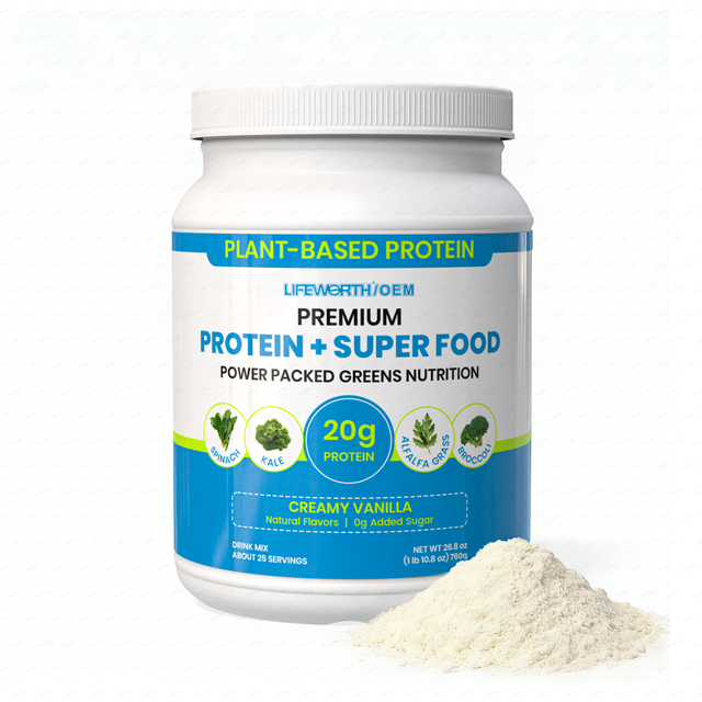 For Vegan Protein + 50 Superfoods Powder Vanilla Bean-21g Plant-Based Protein 8g Prebiotic Fiber Adult