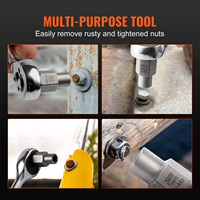 Kit de 33 extracteurs de boulons et écrous compacts avec douilles et adaptateurs pour l'élimination des boulons cassés ou endommagés, 6-19 mm, pour la réparation automobile