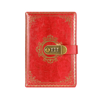A5 livre de mots de passe personnalisé créatif étudiant voyage Nnotebook souple en cuir PU serrure à combinaison cahier
