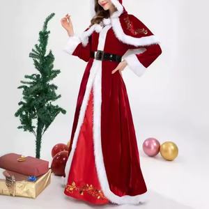 Nouvelle conception, vente en gros, prix bas, robe longue rouge de Cendrillon, robe de reine pour Noël, fête de Noël, cosplay, costumes - Product Image 3