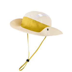 Chapeau de pêcheur à large bord respirant, protection solaire, pour l'extérieur, la plage, la randonnée, la pêche, adulte, unisexe, jaune - Product Image 1