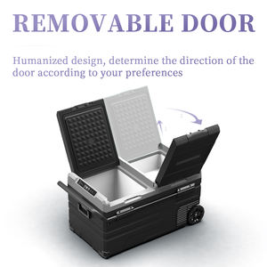 TWW75 Réfrigérateur portable de voiture de 72L avec roue et tige de traction Compresseur de panier intérieur Contrôles de température individuels à double zone - Product Image 2