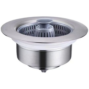 Filtro de desagüe emergente moderno para fregadero de cocina, de ABS, antiobstrucción, tipo prensa, con cesta para lavavajillas - Product Image 1
