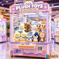 En gros, Peluche animale Kawaii mignonne de 8 pouces, jouet doux pour machine à griffes et prix de jeu d'arcade, approvisionnement en vrac, prêt à expédier