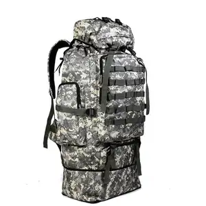 BC-009户外迷彩行李袋背包野营徒步旅行背包100L莫奇拉战术背包