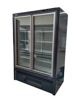 Congélateur vertical commercial à double température à porte en verre enfichable pour boissons