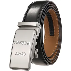 Leather Belts Men'S Ratchet Buckle Belt Wholesale Factory Custom Design Belts For Men
