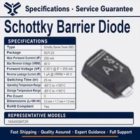 Diode de commutation ROHM 1SS400SMT2R SOD-523 SC-79 EMD2 80V 100mA VF 1.2V Trr 4ns à haute vitesse pour montage en surface
