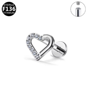 Boucles d'oreilles en titane en forme d'araignée F136, bijoux stériles pour piercing, unisexe - Product Image 3