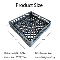 Support de lavage professionnel en plastique à 64 crochets pour assiettes, bols et couverts, pour lave-vaisselle commercial