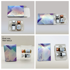 Nuovo Prodotto: Scatola Personalizzata per Doppio Flacone da 3ml, Contenitore per Peptidi, Scatola di Spedizione con Vassoio in Plastica Blister - Product Image 2
