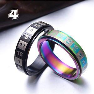 Anillo Giratorio Artístico Retro Unisex Yunnique, Báscula Digital de Siete Colores, Personalizado, de Precisión, de Acero Inoxidable, Antiestrés y Divertido - Product Image 3