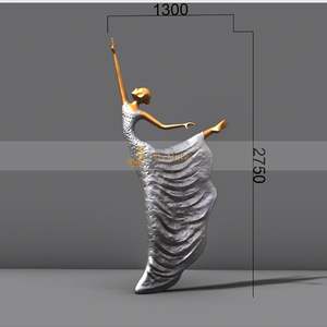 Escultura Decorativa Personalizada de Acero Inoxidable 304 Estilo Art Deco ANW902 para Proyectos de Decoración de Interiores - Product Image 1