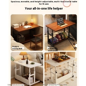 Senshee hiện đại Sofa giường đầu giường bàn Chiều cao có thể điều chỉnh đơn giản Máy tính để bàn máy tính bàn nhỏ di động bảng cho nhà hoặc phòng ngủ - Product Image 5