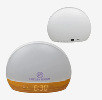 Réveil numérique personnalisé avec logo, simulation du lever du soleil, fonction snooze, USB, pour cadeau promotionnel d'entreprise, bureau, table