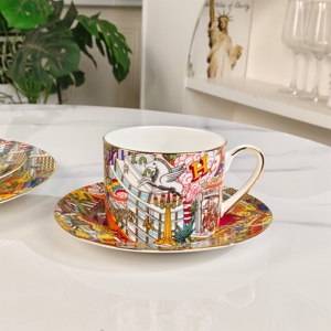 Creative Cartoon Animal Pattern Bone China American Style Dinnerware <b>Set</b> Coffee <b>Cup</b> Dim Sum Steak Plates Milk Tea <b>Cup</b> - Product Image 6