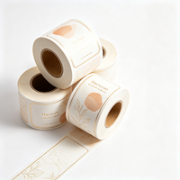 Étiquettes personnalisées Haoxuan pour flacons d'huile de beauté, autocollants en papier d'art gaufré à l'or pour emballages cosmétiques haut de gamme