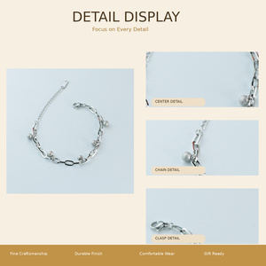 Bracelet ajustable en or, chaîne en acier inoxydable avec breloque en zircon pour femme, bijou coloré avec pendentif, cadeau - Product Image 4
